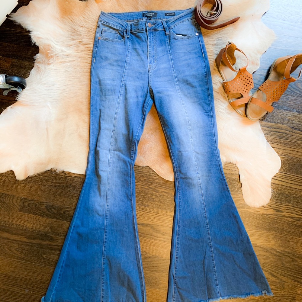 Boutique high waisted flare jeans